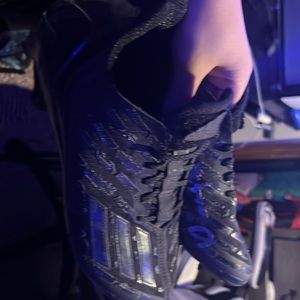 Football cleats bin worn for one season good condition.